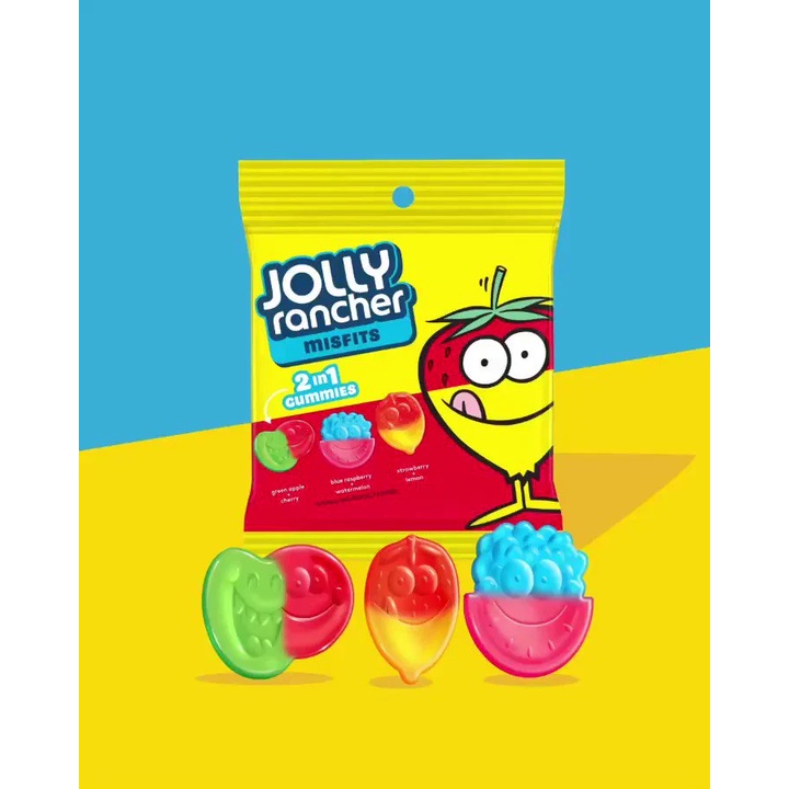 Jolly Rancher Gummies Misfits 2in1 1.8 oz/51 g usa Candy Shopee