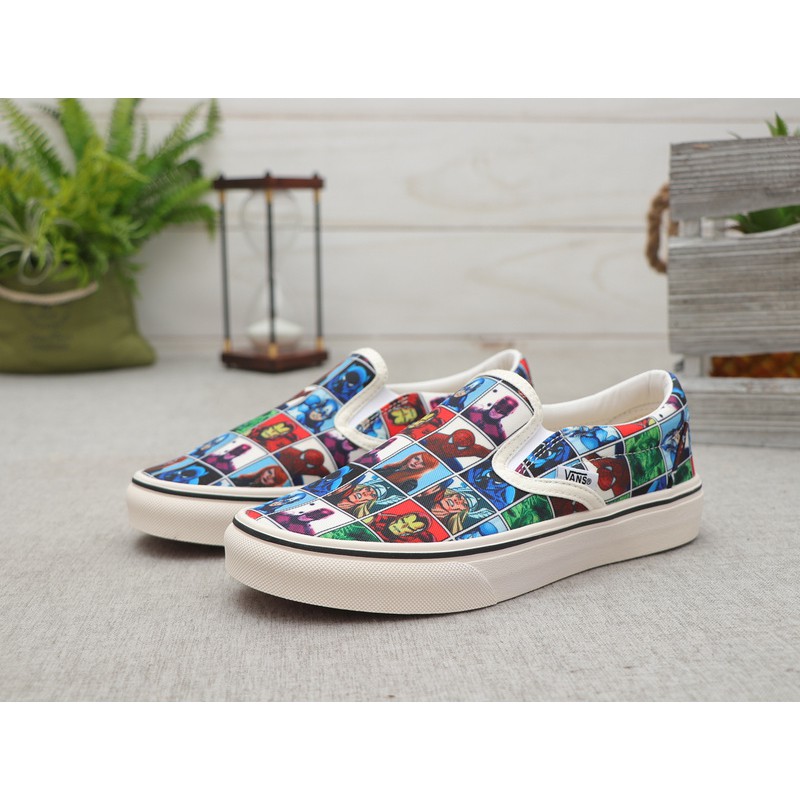 marvel slip on vans