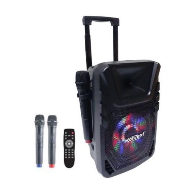 KONZERT PA-8 POWERED TROLLY PORTABLE SPEAKER | Shopee Philippines