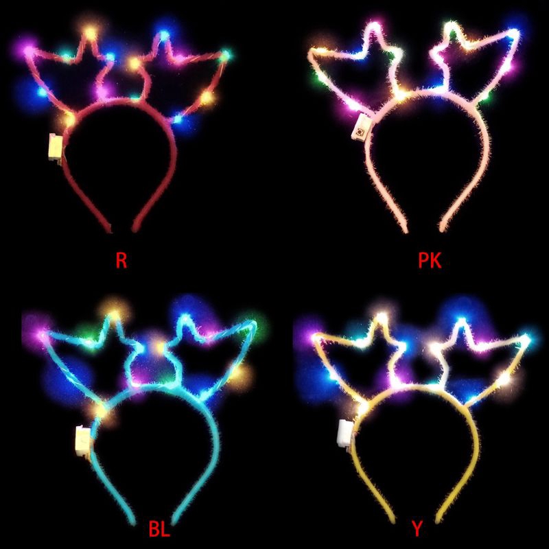 light up reindeer antlers headband