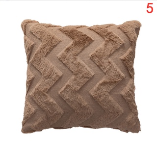 45*45cm/Wave velvet pillowcase solid color cushion cover decoration sofa home party soft square pill #8
