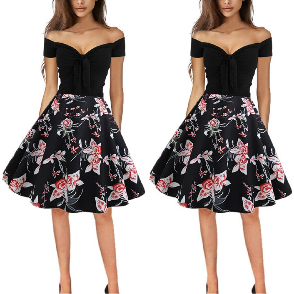 floral evening skirt