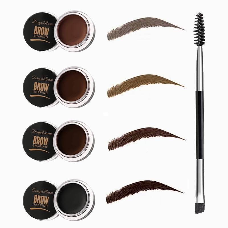 Eyebrow Cream,Brow Color Long Lasting Waterproof Eyebrow Pomade Gel