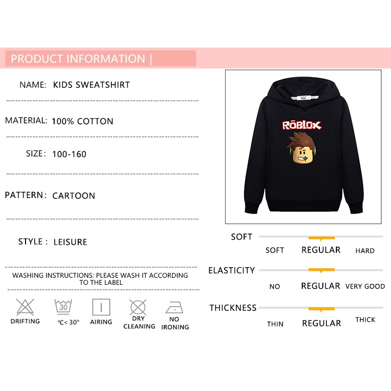 Kids Fashion Sweatshirt 3d Roblox Hoodie Boy Cotton Clothes Shopee Philippines - 2019 roblox kids hoodies sweatshirts spring and autumn 3 10t boys girls printed long sleeve pullover hoodies kids designer clothes ss251 from