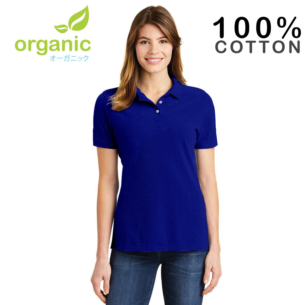 royal blue ladies polo shirt