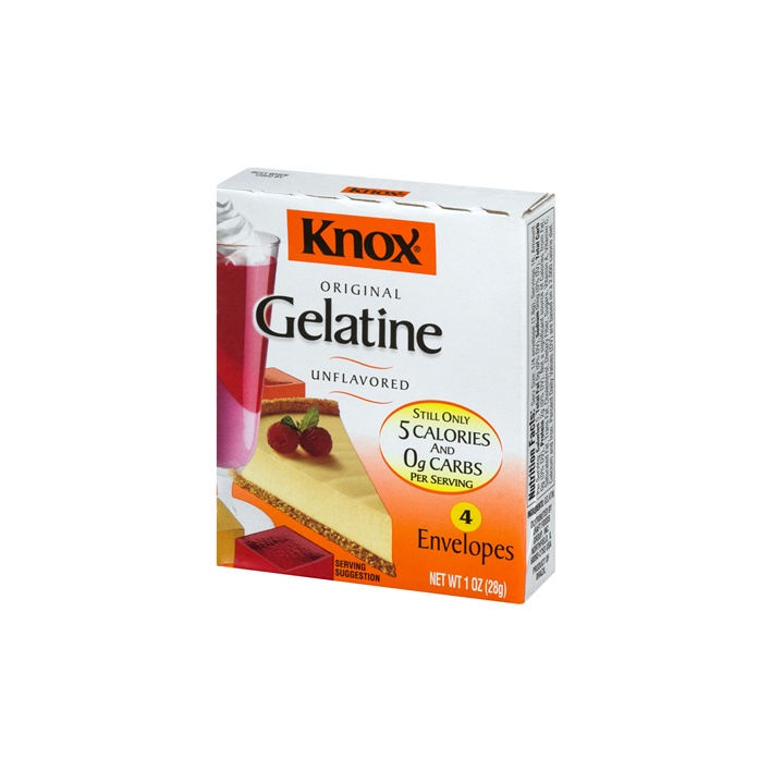 Knox Original Gelatine Unflavored 1 Oz Box 4 Individual Powder Gelatin Envelopes Shopee 