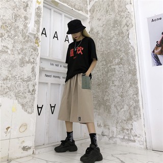 khaki overall skirt