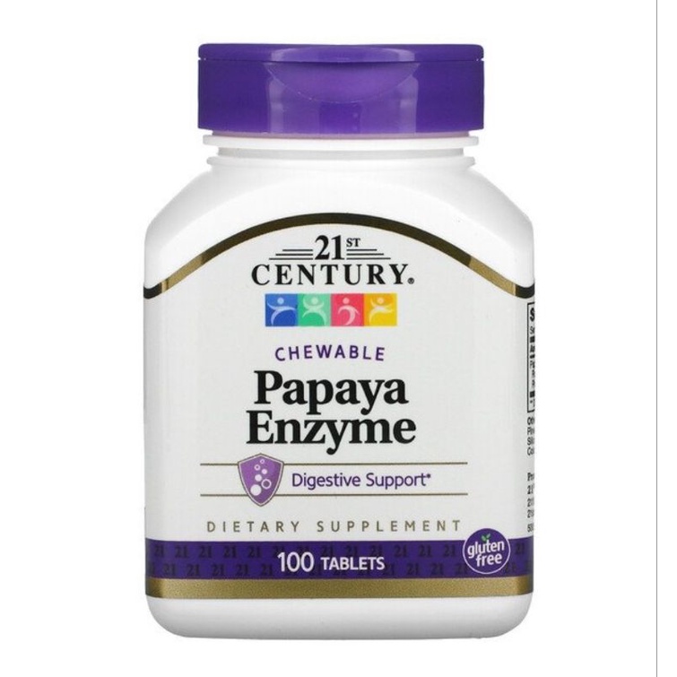 21st Century, Papaya Enzyme, Chewable, 100 Tablets Shopee Philippines