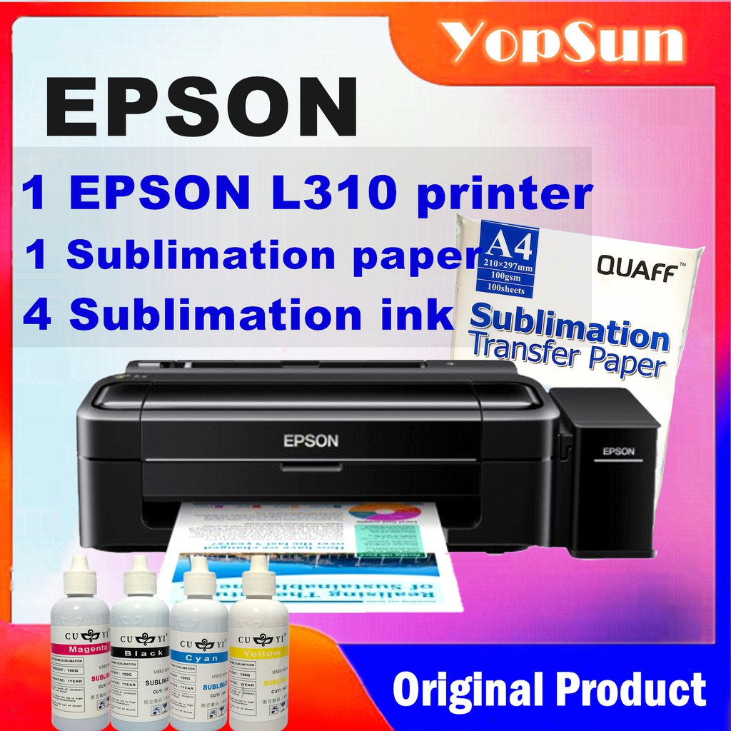 Epson L310 Single Function Printer With Sublimation Ink | Shopee