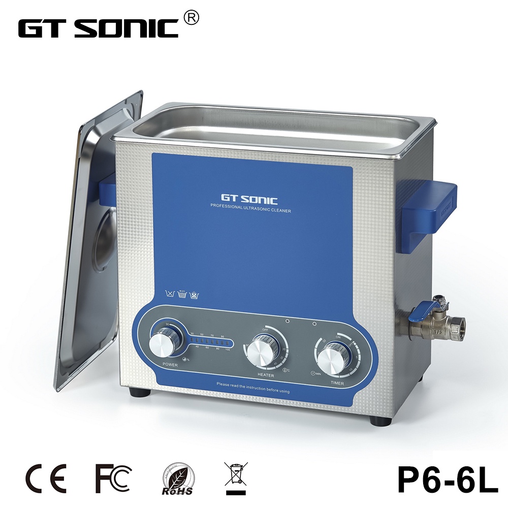 GT SONIC Ultrasonic Cleaner 6L 150W Power Adjust Cleaning Bath 40Khz