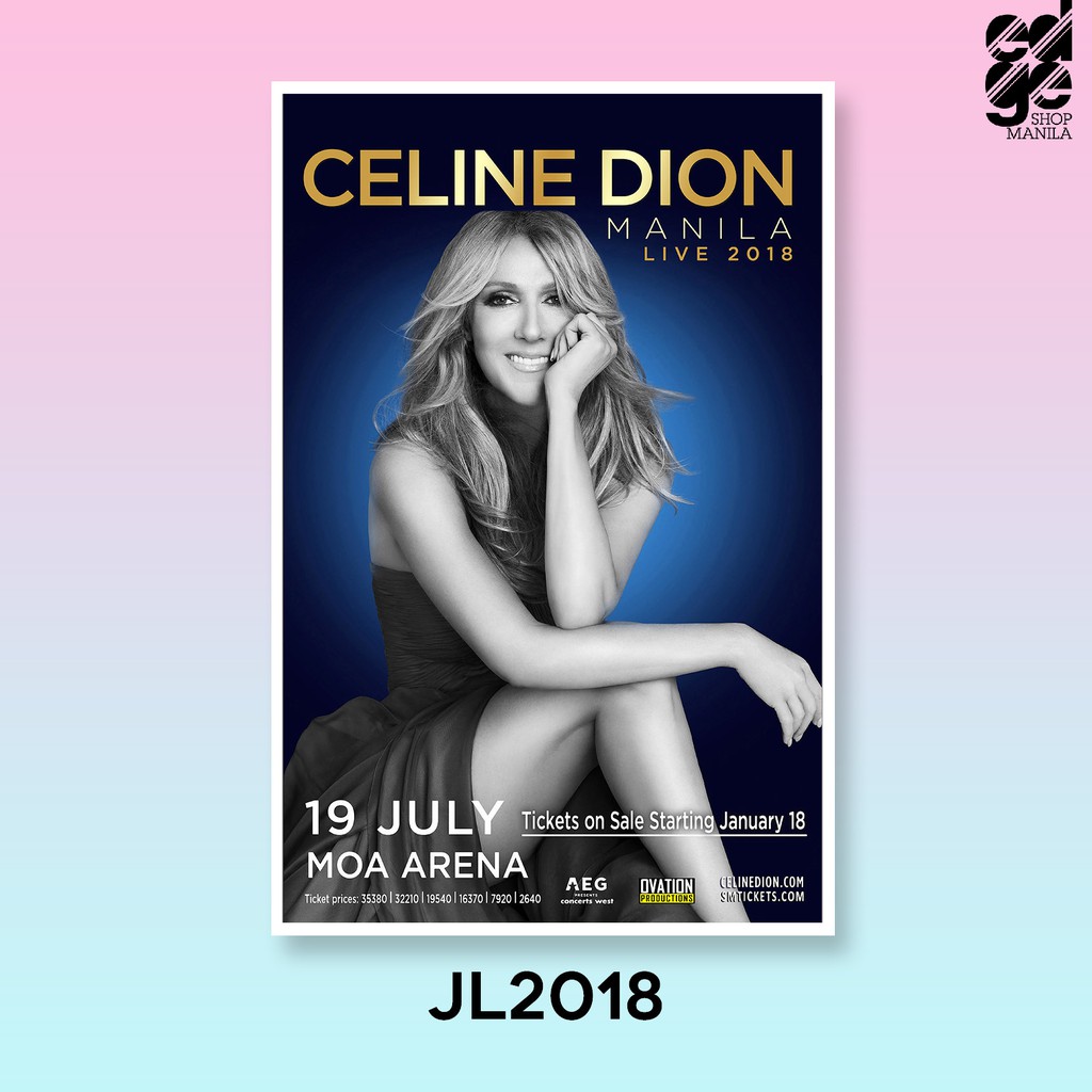 CELINE DION IN MANILA Concert Posters ( 305mm x 470mm ) | Shopee ...