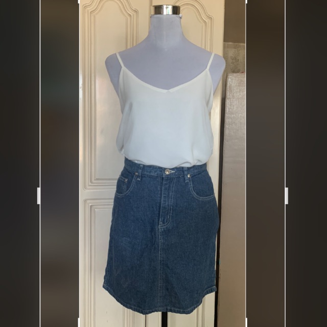 plain denim skirt