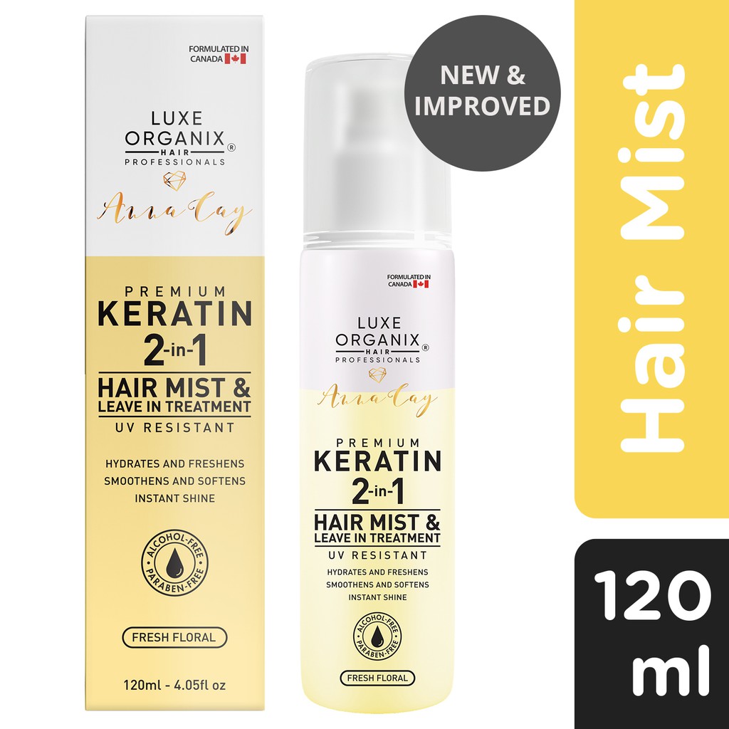 Luxe Organix X Anna Cay 2in1 Hair Mist (Fresh Floral) 120ml Shopee
