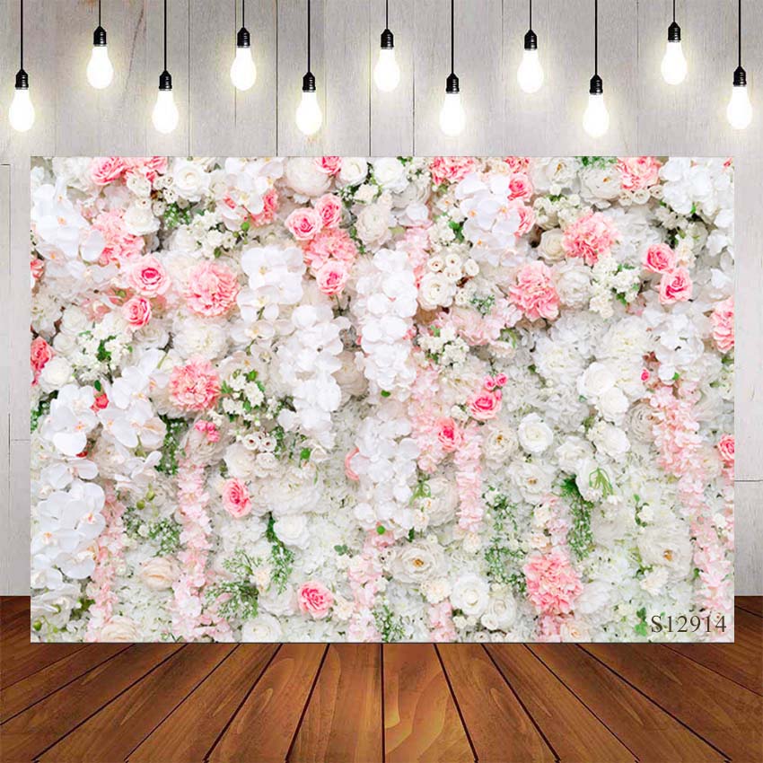 Pink Flowers Backdrop For Photography Baby Shower Kids Floral ...