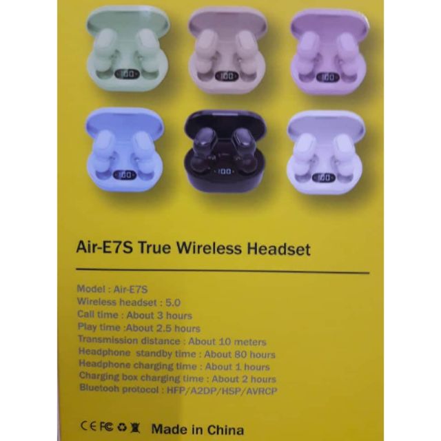 true wireless headset e7s