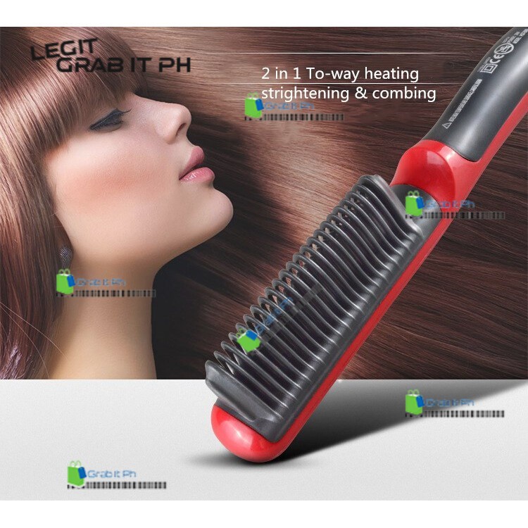Heating Hair Straightener Ceramic Heated Hair Brush - Hair straightener  HQT-909B | Shopee Philippines