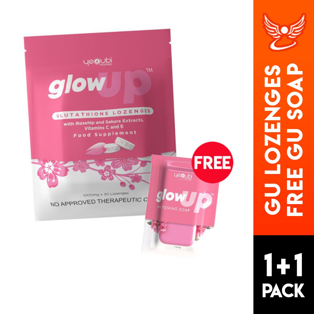 authentic-glow-up-glutathione-lozenges-with-free-soap-shopee-philippines