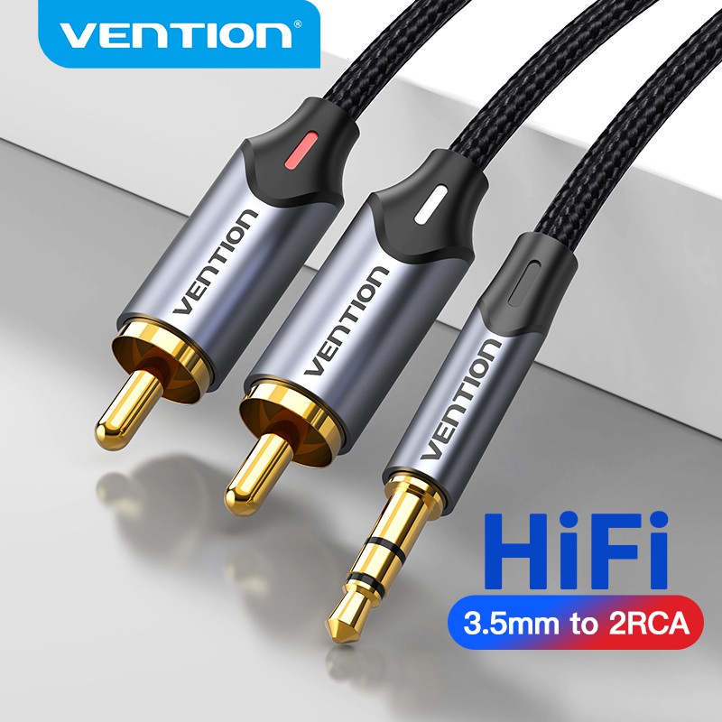 Vention 3.5mm To Rca Cable Rca Male To Aux Audio Adapter Hifi Sound 