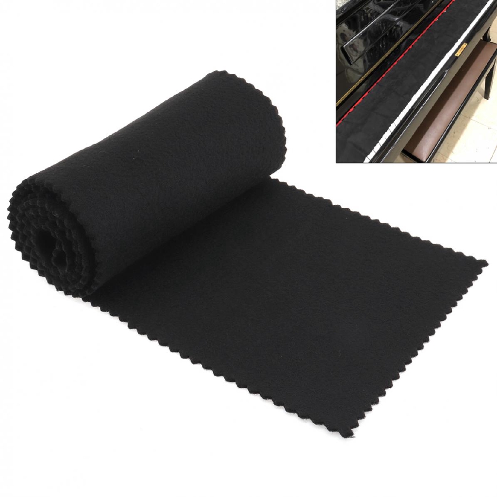 Black 119 x 14cm Soft Piano Key Cover Keyboard Dust Cover Shopee
