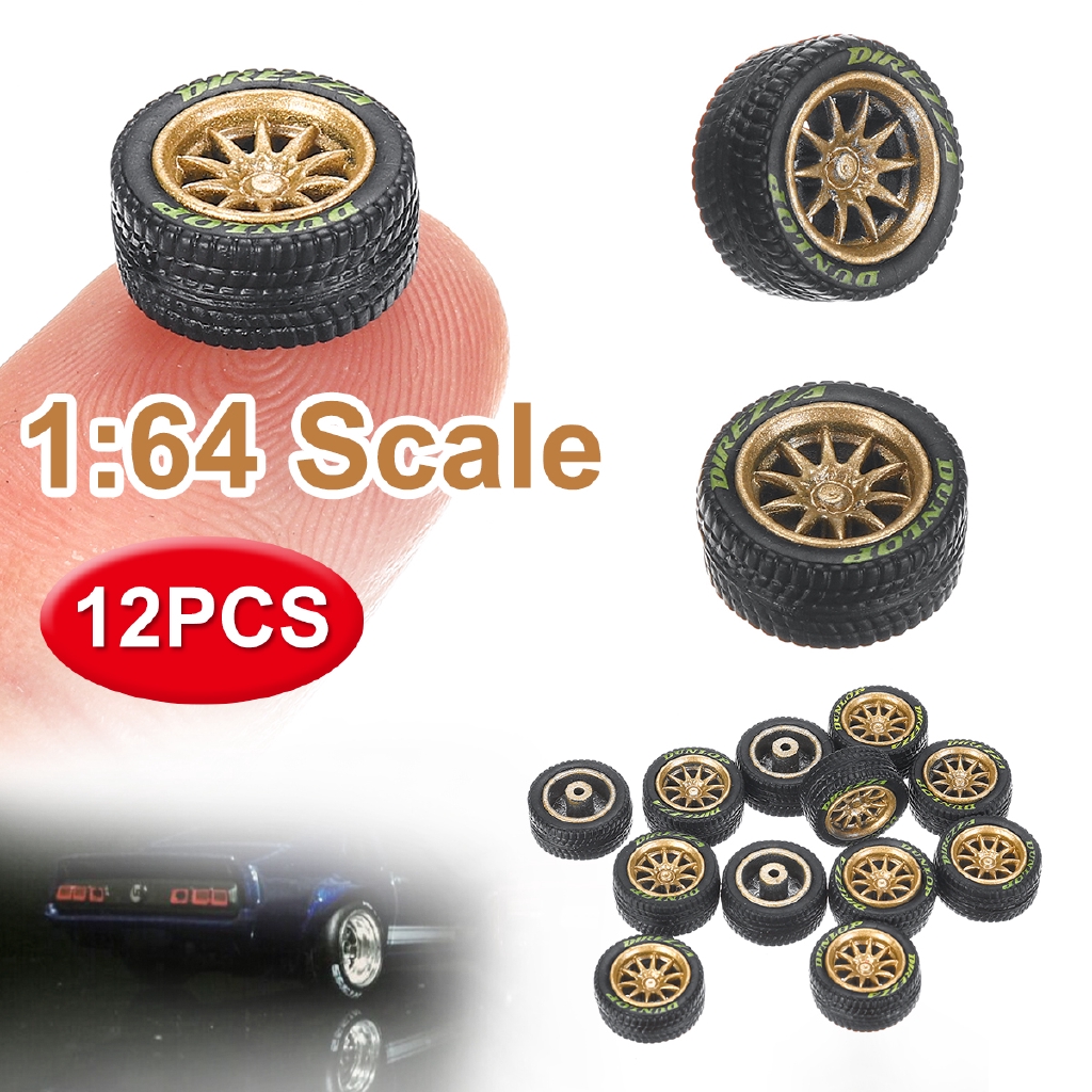 Rubber Tires Custom Hot Wheels Matchbox,Tomy 1/64 Scale Alloy Wheels 