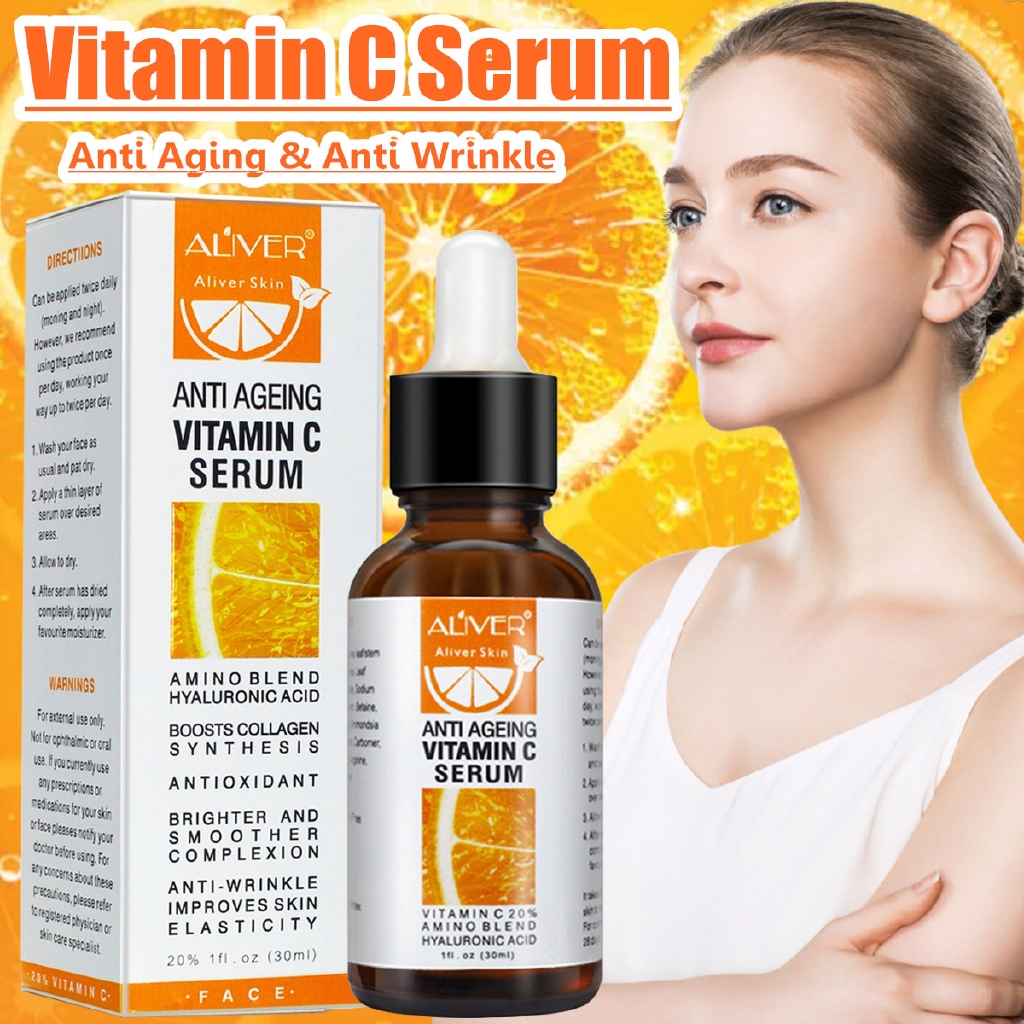 Premium Vitamin C Serum For Face Eyes Neck Brighten Anti Shopee Philippines