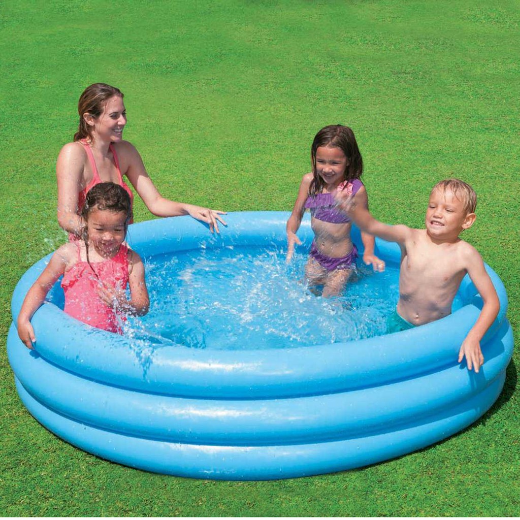 intex crystal blue inflatable pool 45 x 10