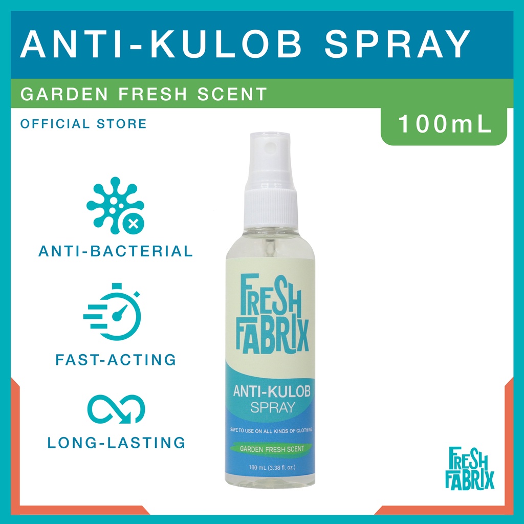 Fresh Fabrix Anti Kulob Spray for Laundry, Clothes, and Fabrics (Garden Fresh 100mL) Shopee
