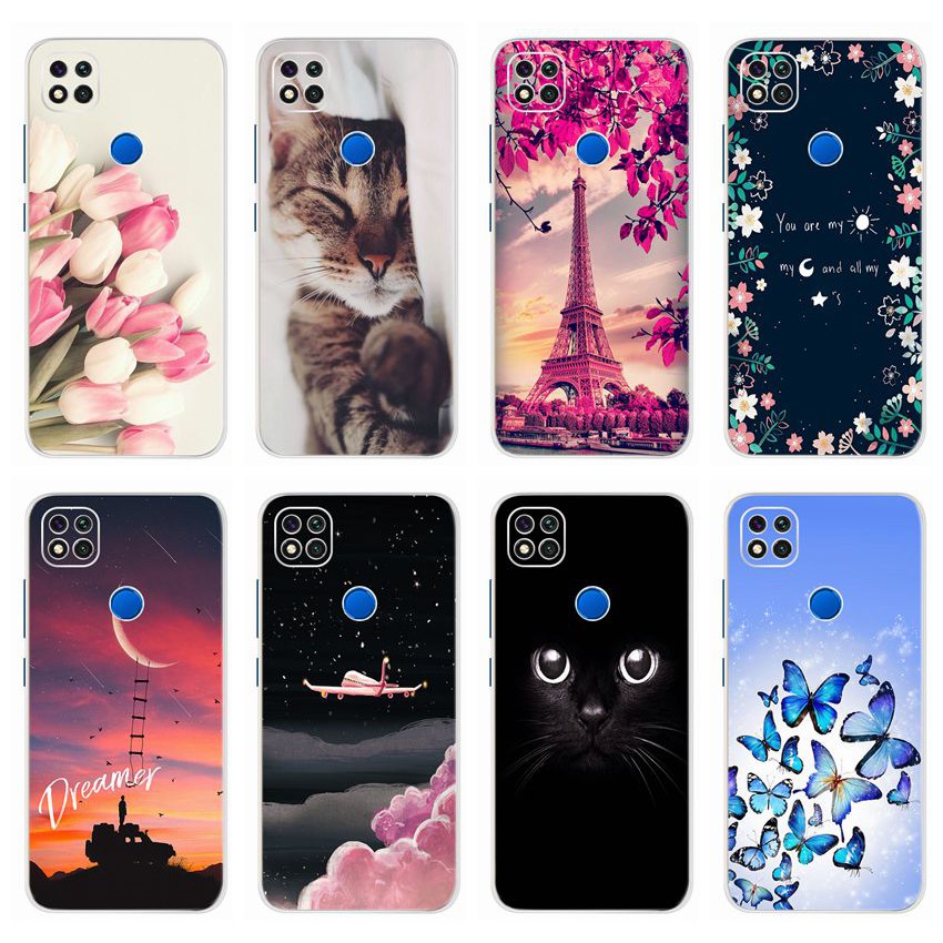 Realme C12 C15 Case Flower Printed Soft TPU Back Casing RealmeC12