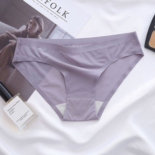 Women Panties Silk Women Briefs Soild Underwear M-XL Lingerie