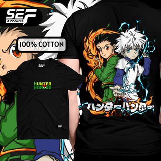 SEF Apparel Anime Series Hunter X Hunter Gon and Killua T shirt White 100% Cotton