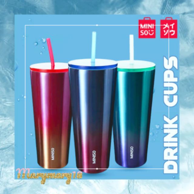 miniso tumbler with straw