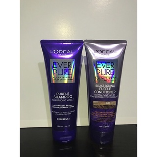 【Philippine cod】 L'oreal EVER PURE purple shampoo and conditioner 200ml #1
