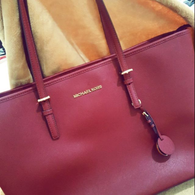 red mk purse