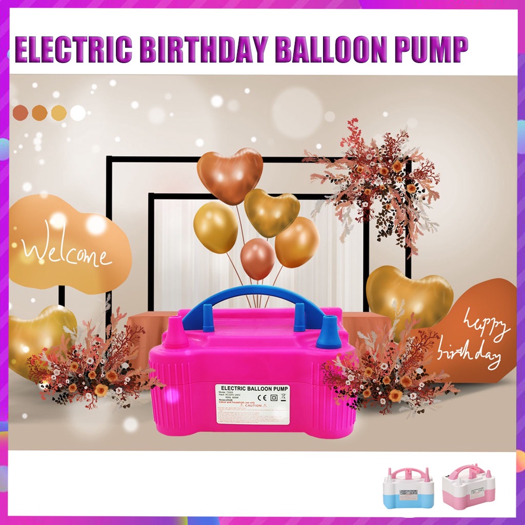 Electric Birthday Balloon Pump Electric Balloon Pump Double Nozzle