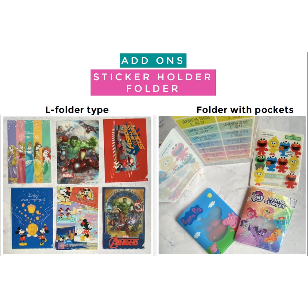 Sticker Folder (Add On Only for Sticker Orders) Character Designs ...