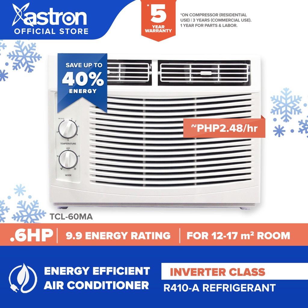 Astron Inverter Class 6 Hp Aircon Window Type Air Conditioner Tcl60 Ma Formerly Pensonic Aircon Shopee Philippines