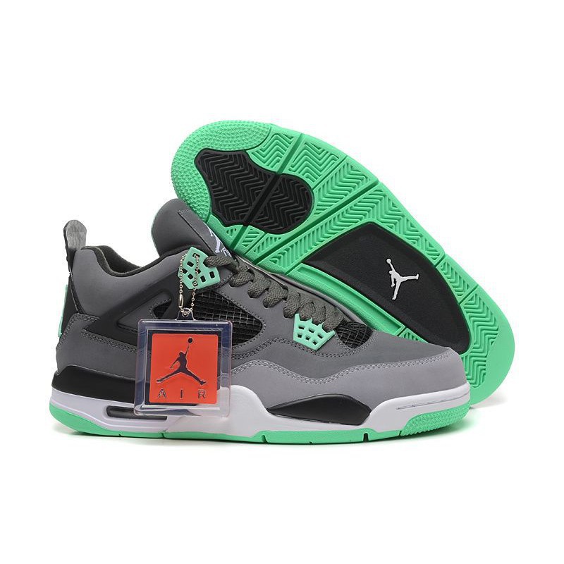 grey and green jordan 4