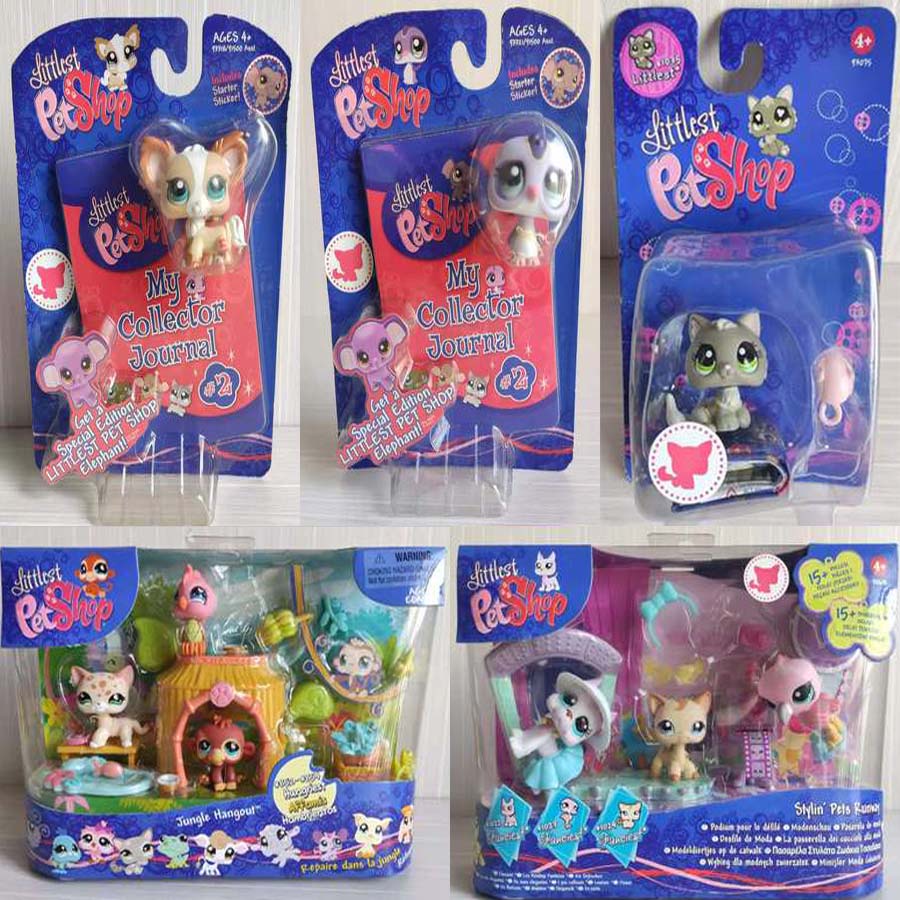 LPS CAT Littlest Pet Shop bobble head toys Old Playset Collectible cats