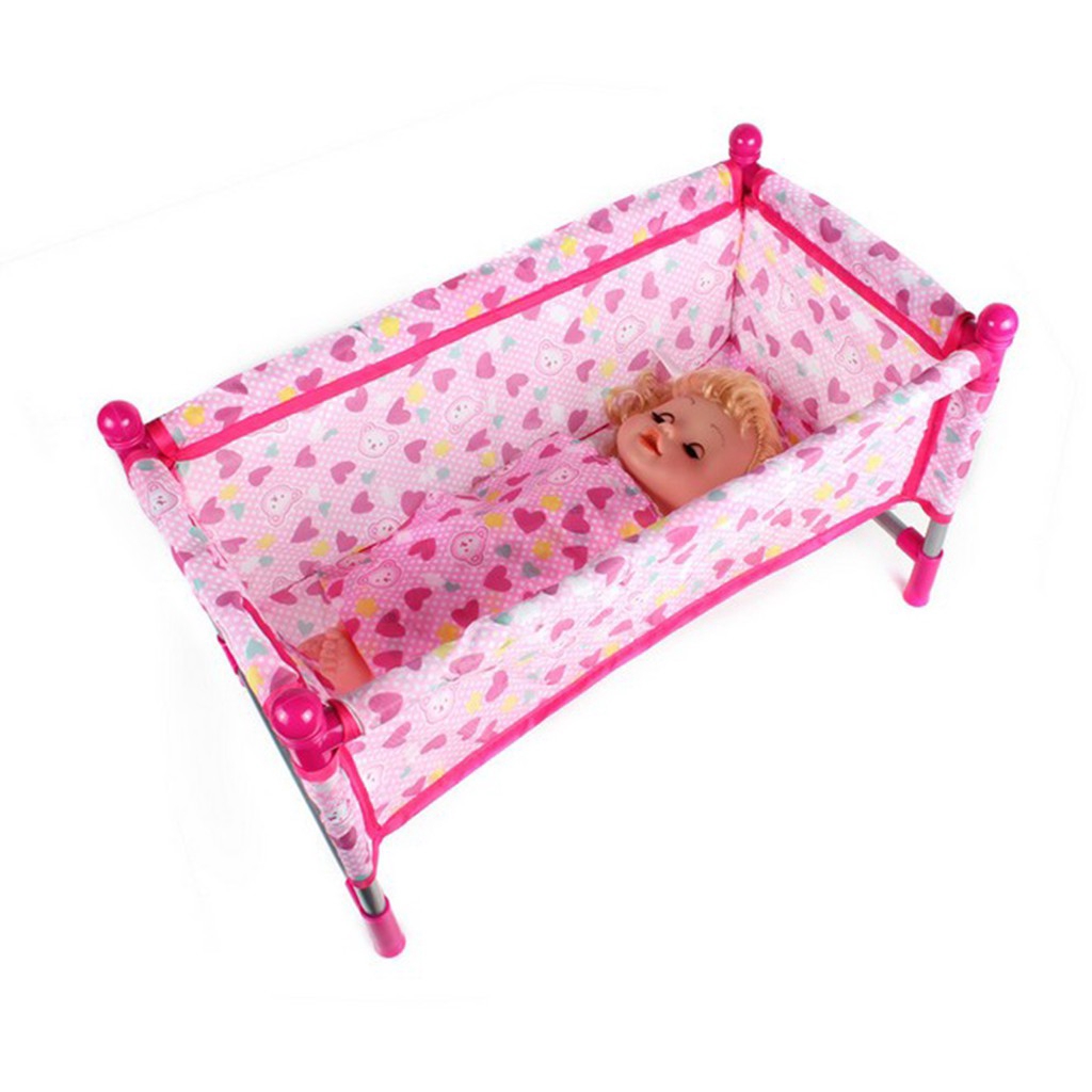 Reborn Doll Bed Baby Toddler Crib Baby Doll Bed Play House Toys