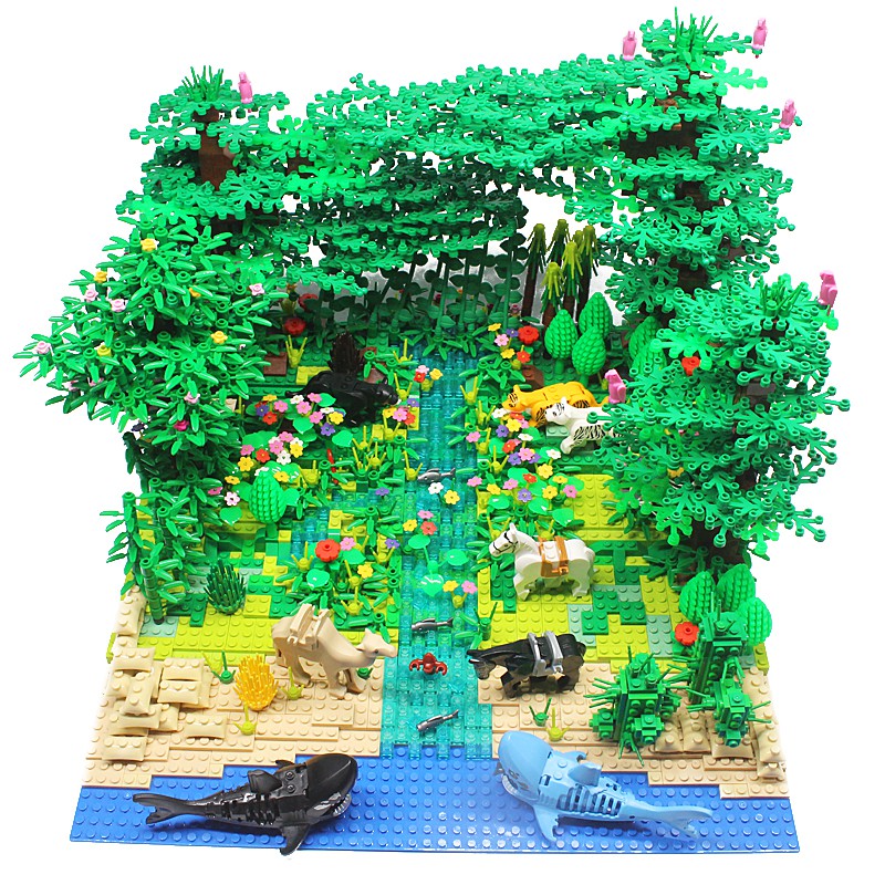 Plant&Pot DIY Parts of Small Particle Compatible Lego Building Blocks