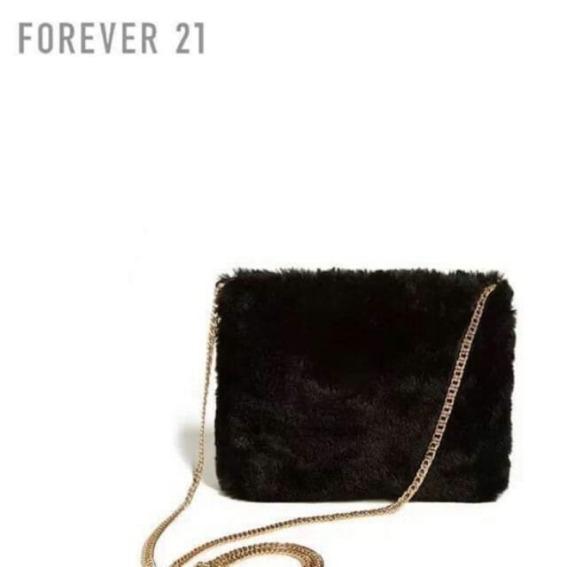 forever 21 fur sling bag