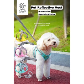 Pet Cat Dog Harness Vest Reflective Walking Leash for Small Medium Large Dog Cat