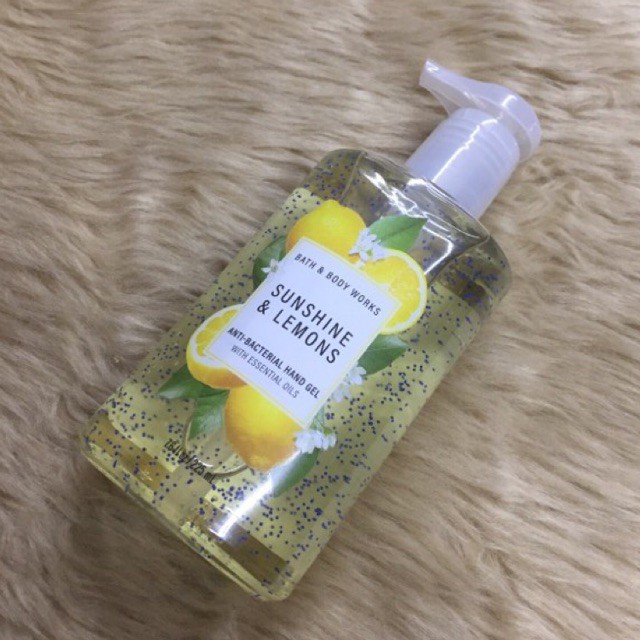 bath and body works sunshine and lemons hand sanitizer