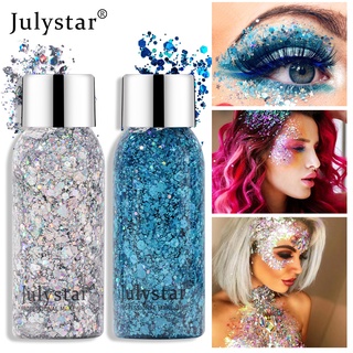 Julystar Glitter Body Gel Dance Make Up Nail Art Cosmetic Face Hair Fairy Bling bling