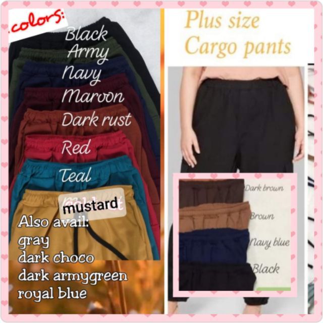 plus size navy blue cargo pants