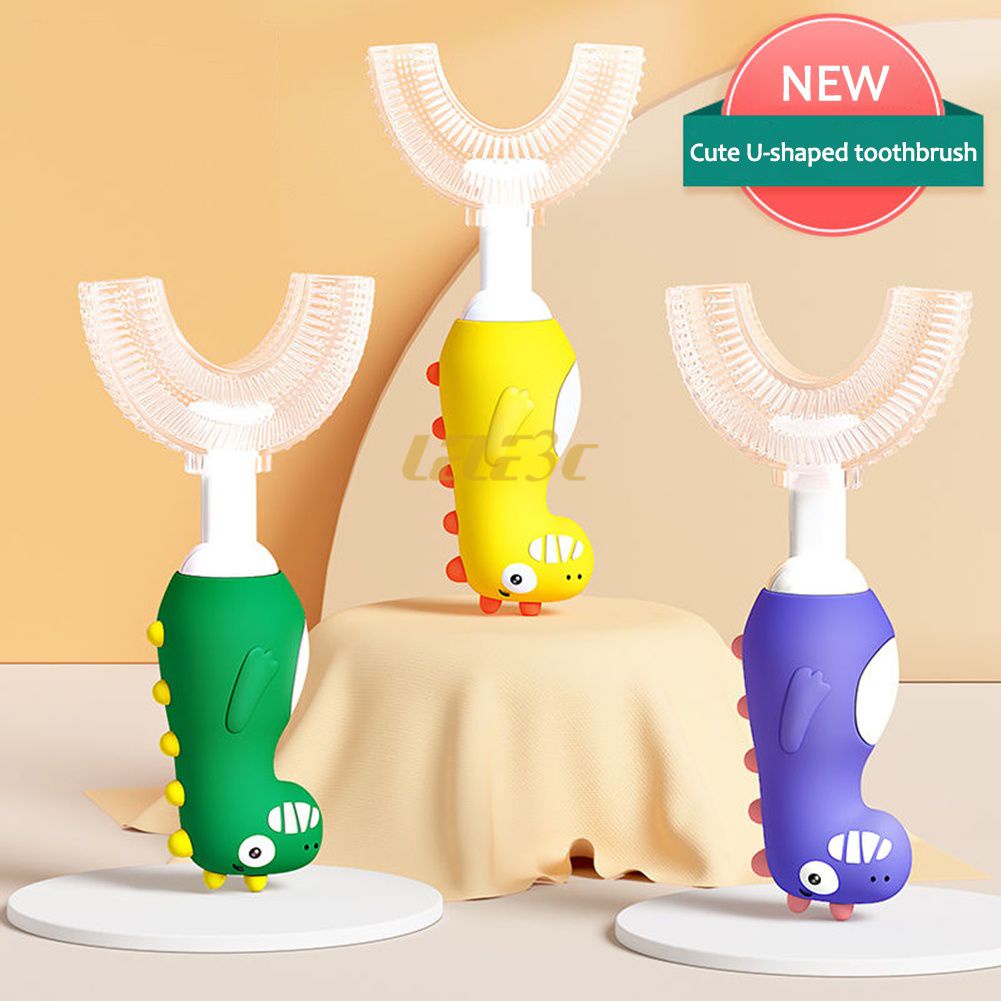 U Shaped Toothbrush For Kids Cartoon Dinosaur Toothbrush Health Tooth