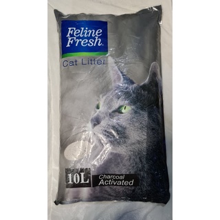 10ltrs.Feline  fresh cat litter sand activated charcoal（hot）