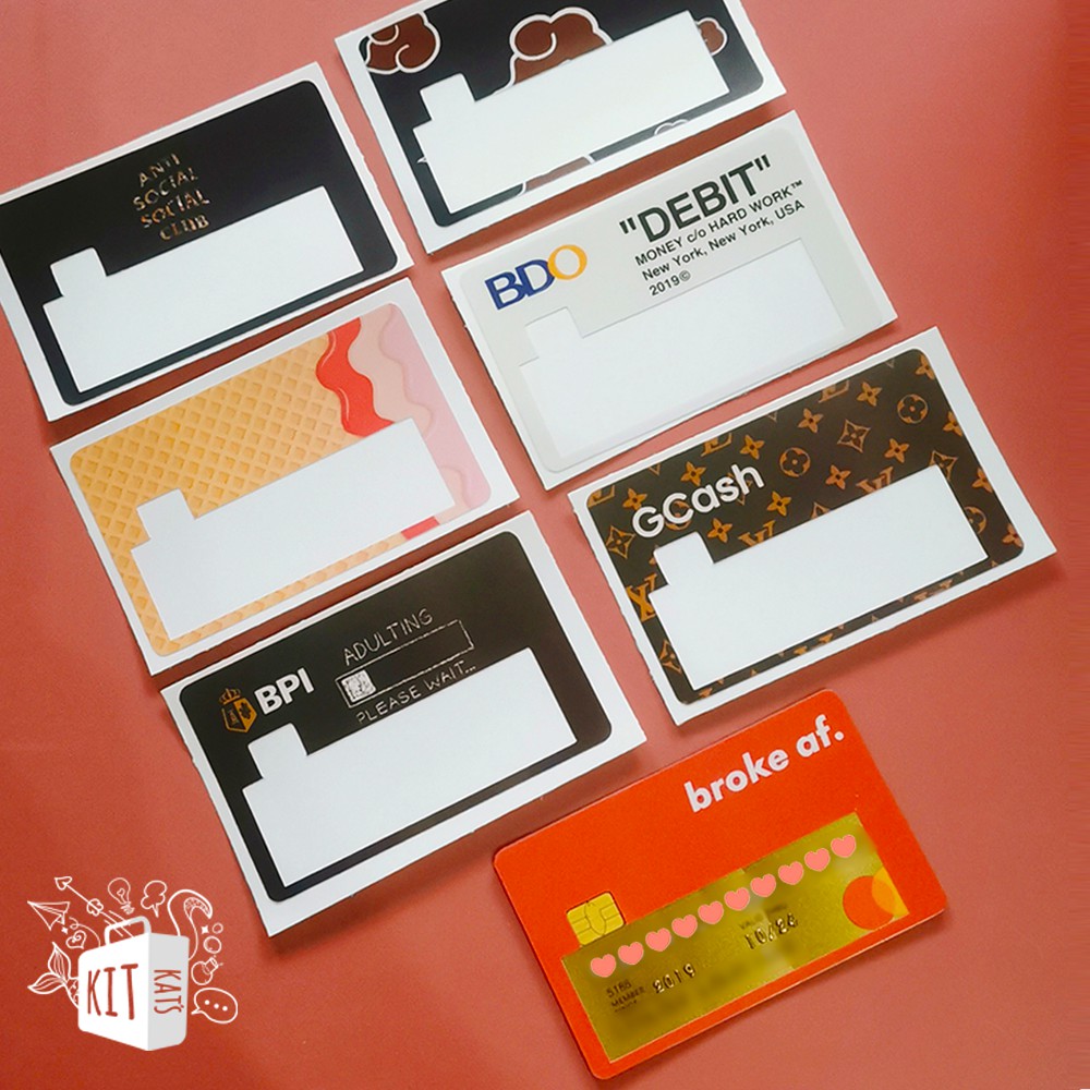 Window type customized ATM Debit Card skins/stickers for ...