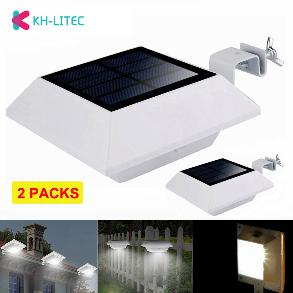 2pcs Outdoor Lighting 6 Led Solar Gutter Lights Waterproof Led Solar Powered Fence Street Wall Outdoor Garden Light Eaves Lamps Shopee Philippines