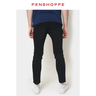 Penshoppe Men's Skinny Fit Trousers (Black) | Shopee Philippines